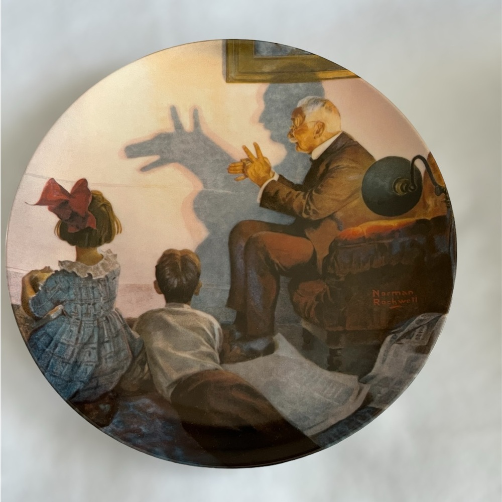 * “THE SHADOW ARTIST” NORMAN ROCKWELL COLLECTOR PLATE BY KNOWLES